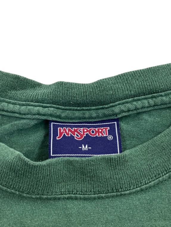 JANSPORT T-Shirt OHIO BOBCATS VINTAGE Λογότυπο Πράσινο UNISEX Medium pre-owned