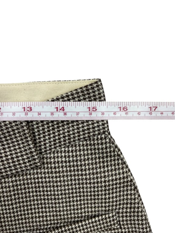 JC de Castelbajac Παντελόνι Houndstooth Vintage Καφέ-Λευκό Γυναικείο S