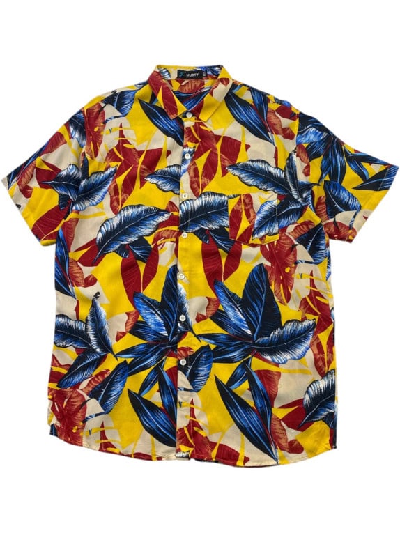 JC MUSTY CAMICIA GRAPHIC GIALLO UOMO PRE OWNED L