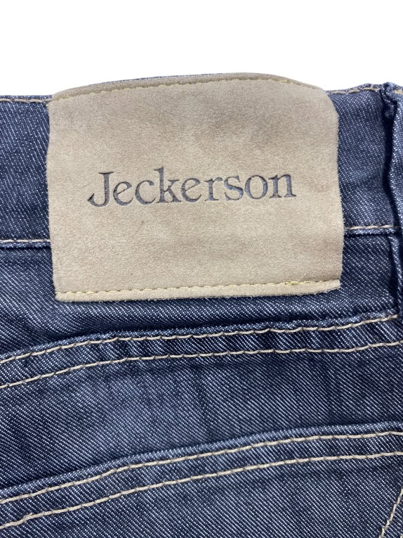 JECKERSON Jeans slim fit casual con logo blu scuro da uomo L