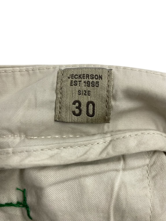 Jeckerson Παντελόνι Chino Slim Fit Casual Logo Μπεζ Ανδρικό 30