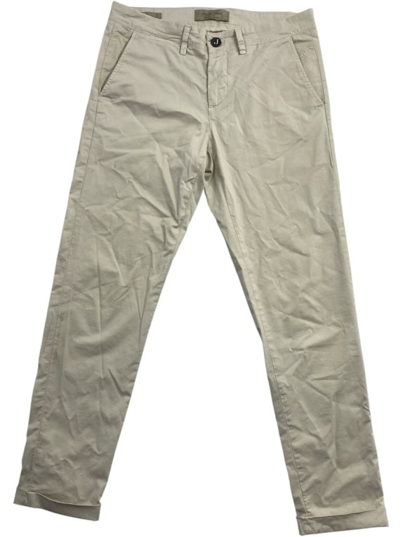 Jeckerson Παντελόνι Chino Slim Fit Casual Logo Μπεζ Ανδρικό 30
