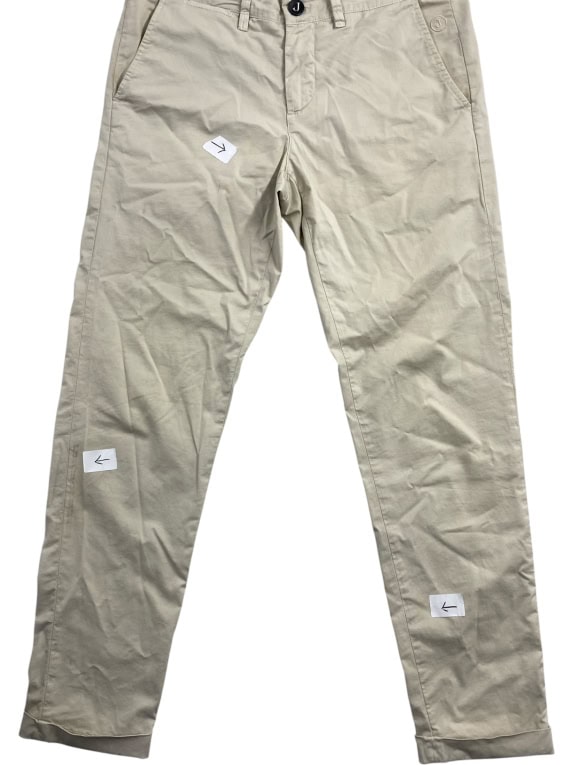 Jeckerson Παντελόνι Chino Slim Fit Casual Logo Μπεζ Ανδρικό 30