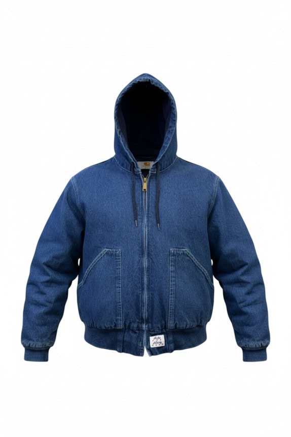 JERZEES HOODIE DENIM BLUE MENS PRE OWNED