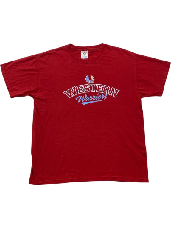 JERZEES T SHIRT COLLEGIATE ΚΟΚΚΙΝΟ UNISEX PRE OWNED L