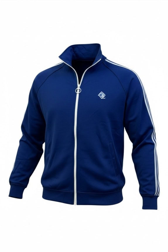 JOE NAMATH BY FRANKLIN TRACK JACKET VINTAGE SPORTSWEAR NAVY MEN PRE OWNED M
