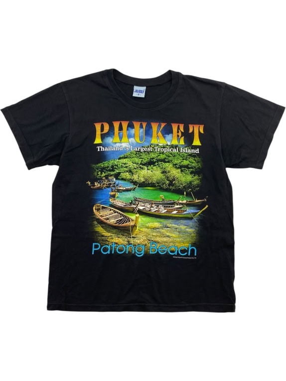 JOLIGOLF T-Shirt Vintage "Phuket Patong Beach" Μαύρο Unisex Size L