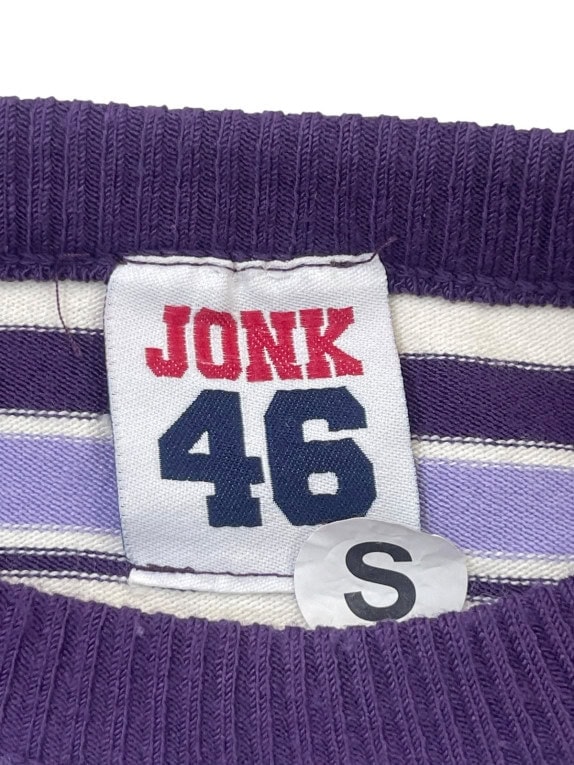 JONK SWEATER RETRO STRIPED PURPLE WOMENS PRE OWNED S