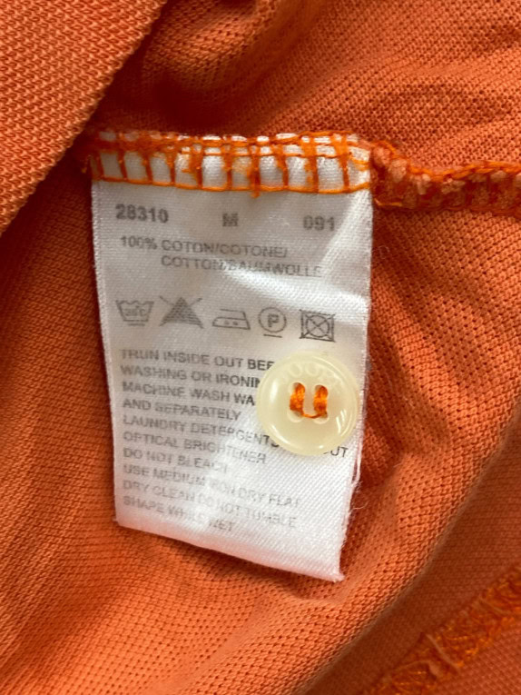 JOOP POLO SHIRT MINIMAL RUST ORANGE MENS PRE OWNED M