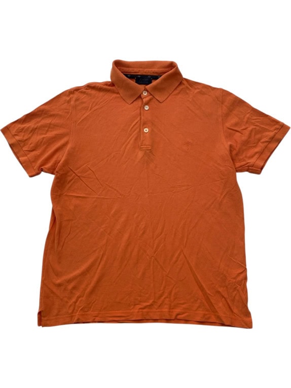 JOOP POLO SHIRT MINIMAL RUST ORANGE MENS PRE OWNED M