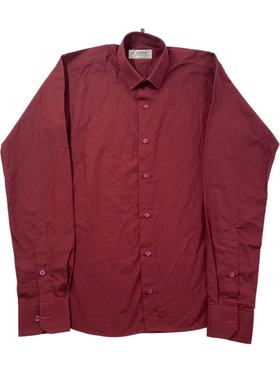 JOOP CAMICIA MINIMAL BORDEAUX UOMO PRE OWNED M