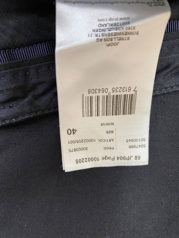 JOOP! Dress Trousers Smart Casual Logo Black Men’s L