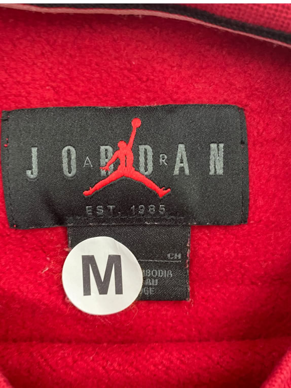 Jordan Ανδρικό Φούτερ Κόκκινο Crewneck Size M