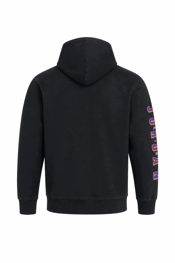 JORDAN FELPA CON CAPPUCCIO STREETWEAR NERO UOMO PRE OWNED M