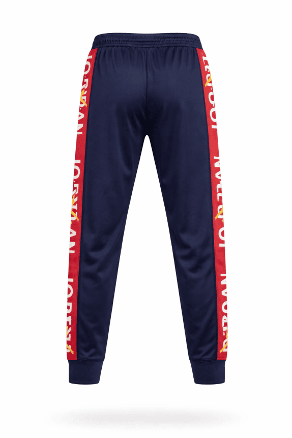 JORDAN TRACK PANTS SPORT RED BLUE MEN PRE OWNED L