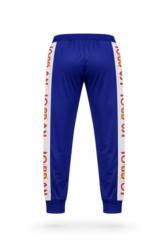 JORDAN TRACK PANTS RETRO BLUE MEN PRE OWNED L