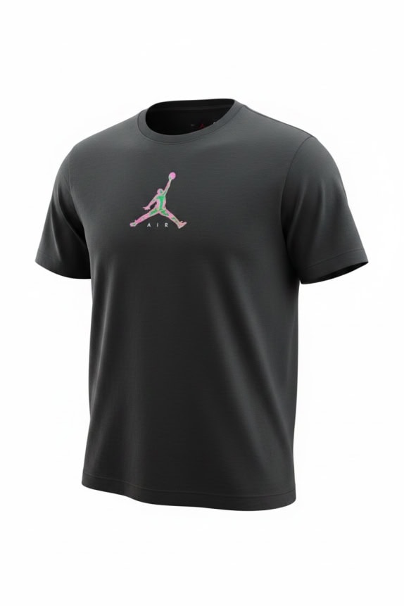 JORDAN T-SHIRT JUMPMAN LOGO ΜΑΥΡΟ UNISEX M