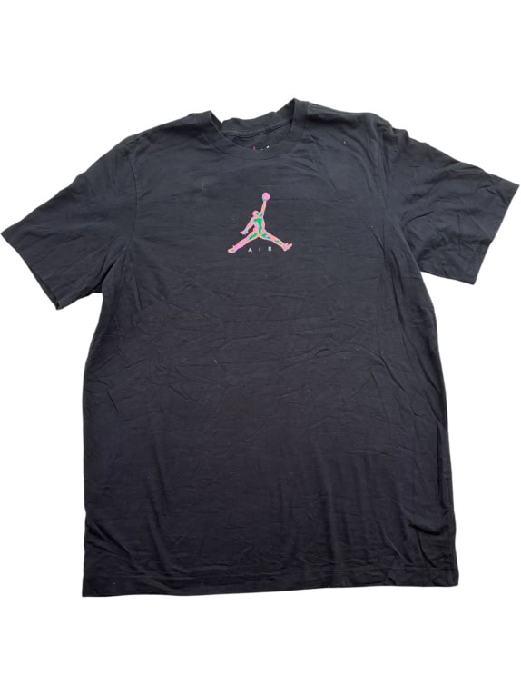 JORDAN T-SHIRT JUMPMAN LOGO ΜΑΥΡΟ UNISEX M