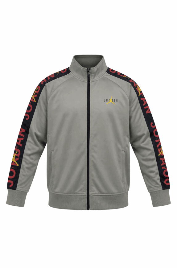 JORDAN TRACK JACKET RETRO GREY MEN PRE OWNED L
