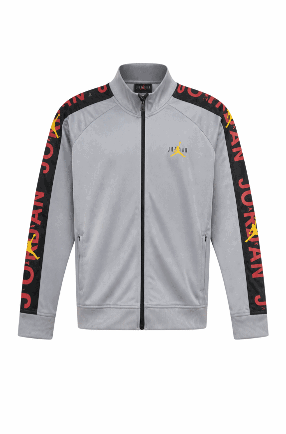 JORDAN TRACK JACKET GRAPHIC GREY MEN PRE OWNED L