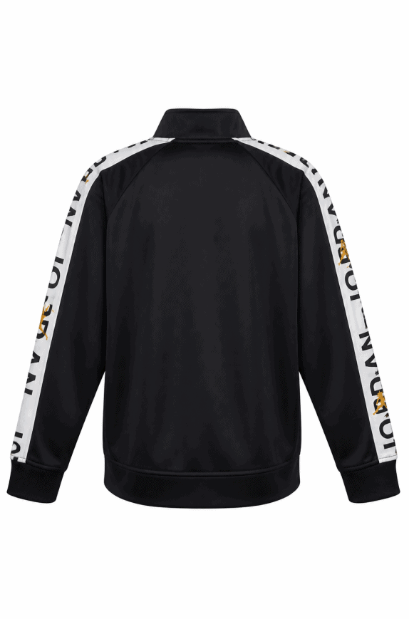 JORDAN TRACK JACKET ATHLETIC BLACK WHITE MEN PRE OWNED L