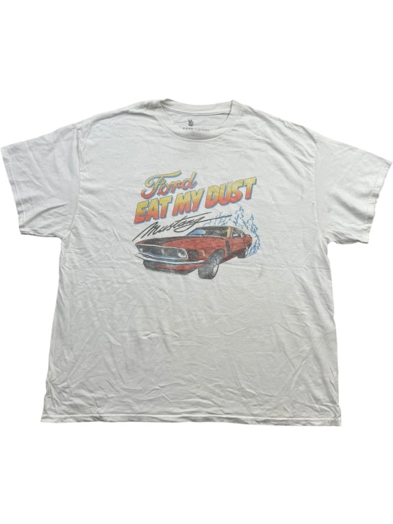Junk Food Clothing T-Shirt Ford Big Logo White Unisex L