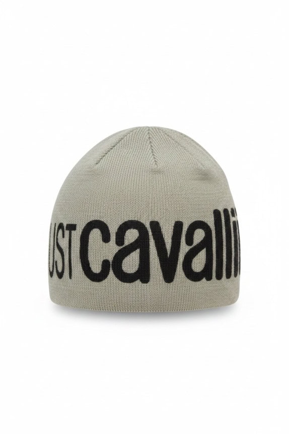 JUST CAVALLI BERRETTO SPELL OUT BEIGE UNISEX PRE OWNED L