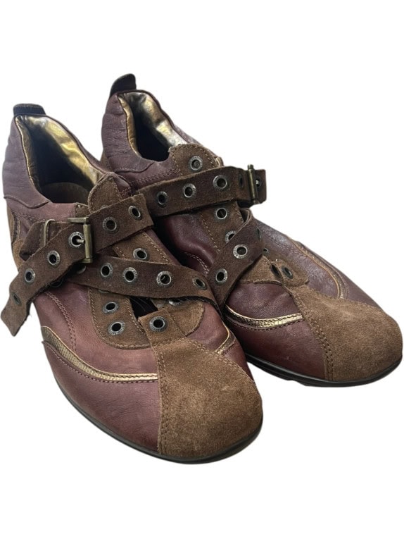 JUST CAVALLI SNEAKERS RETRO ΚΑΦΕ UNISEX PRE OWNED EU40