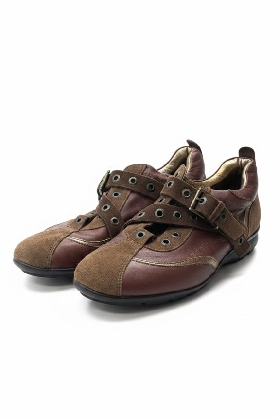JUST CAVALLI SNEAKERS RETRO ΚΑΦΕ UNISEX PRE OWNED EU40