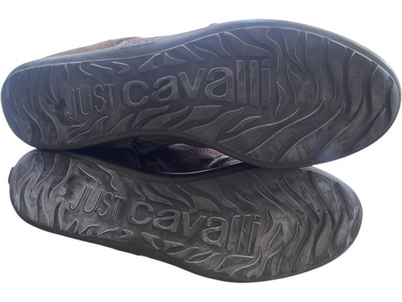 JUST CAVALLI SNEAKERS RETRO ΚΑΦΕ UNISEX PRE OWNED EU40