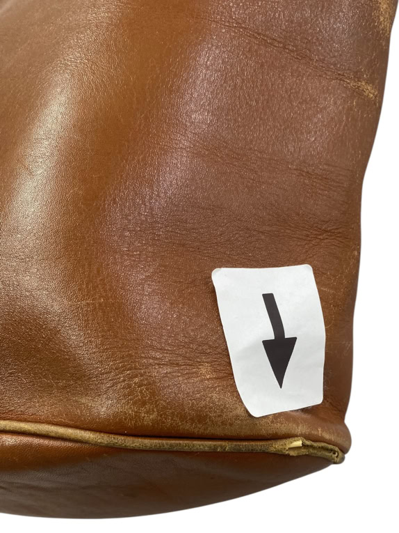 Καφέ Δερμάτινη Shoulder / Crossbody Τσάντα με Μακρύ Λουράκι