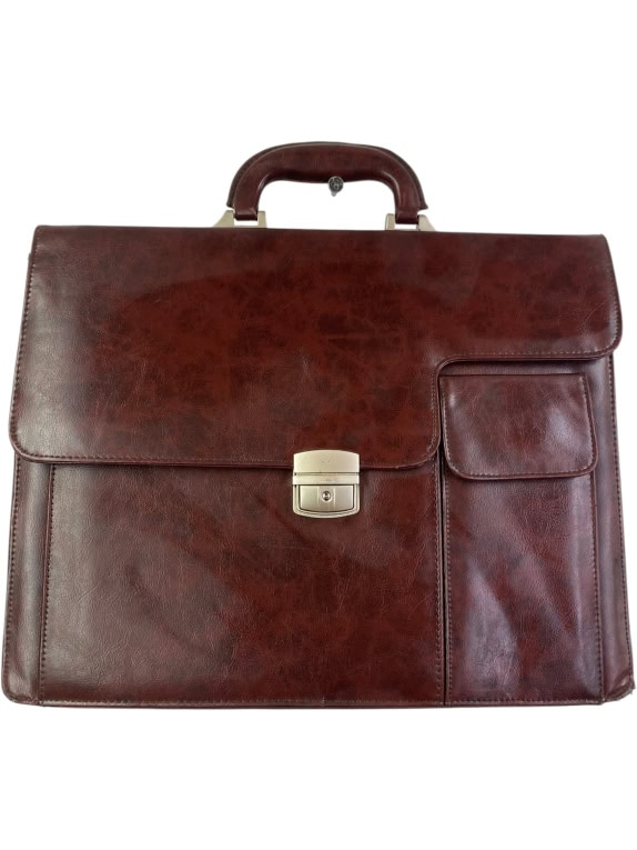 Cartella professionale in pelle marrone / Borsa da lavoro