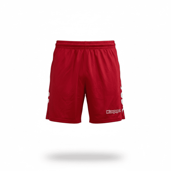 Kappa Pantaloncini sportivi da uomo con logo vintage rossi M