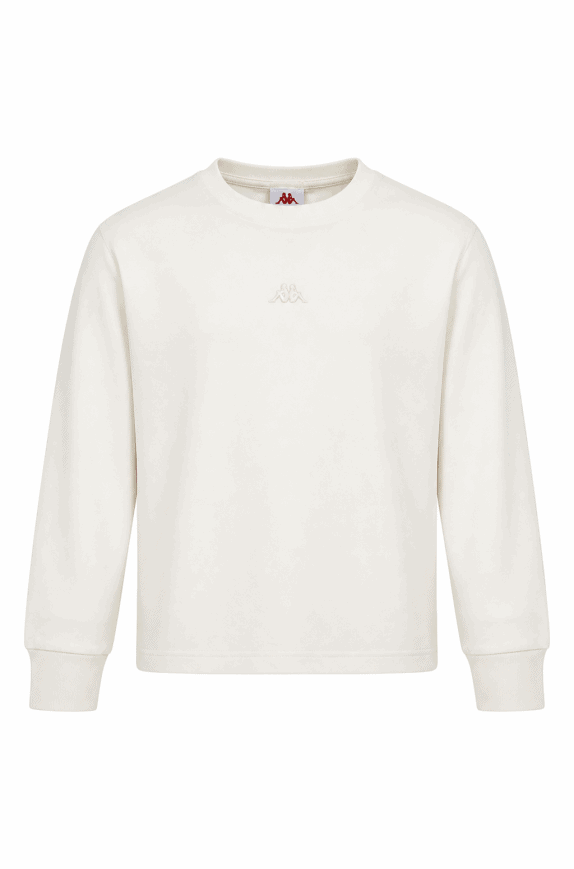 KAPPA FELPA GIROCOLLO MINIMAL OFF WHITE UOMO PRE OWNED M