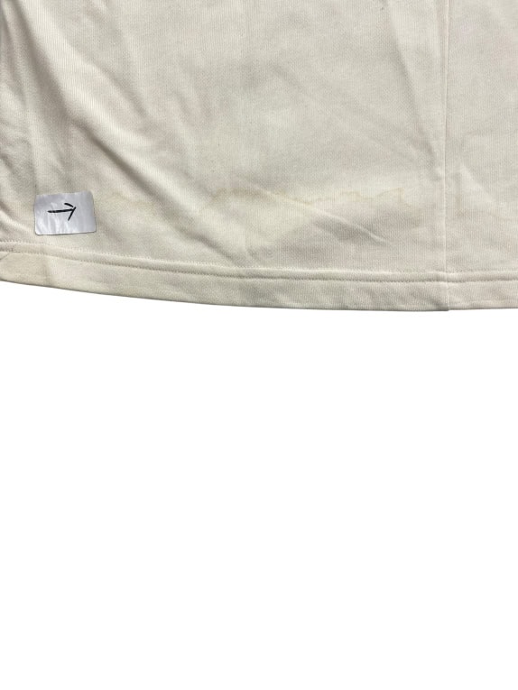 Kappa Felpa Vintage con Logo Ricamato Ecru Unisex M