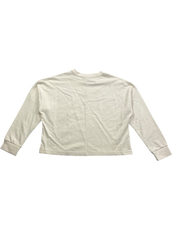 Kappa Felpa Vintage con Logo Ricamato Ecru Unisex M