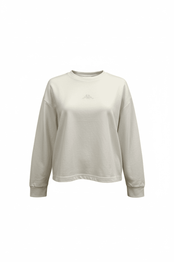 Kappa Φούτερ Vintage Κεντητό Λογότυπο Εκρού Unisex M