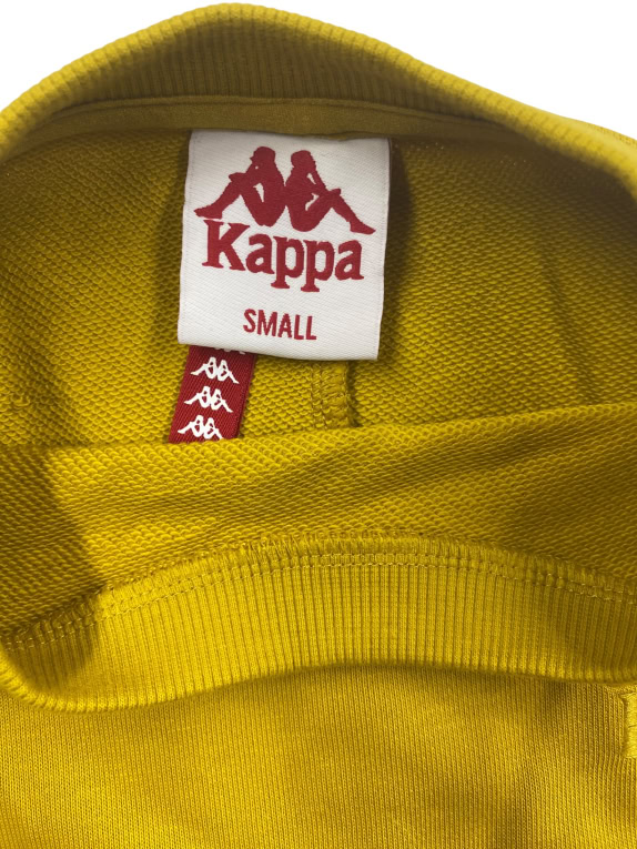 Kappa Φούτερ Vintage Κεντητό Λογότυπο Μουσταρδί Unisex S