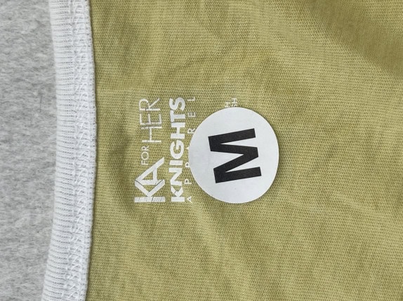 KAPPA WOMENS GRAPHIC TEE VINTAGE YELLOW PRE OWNED M