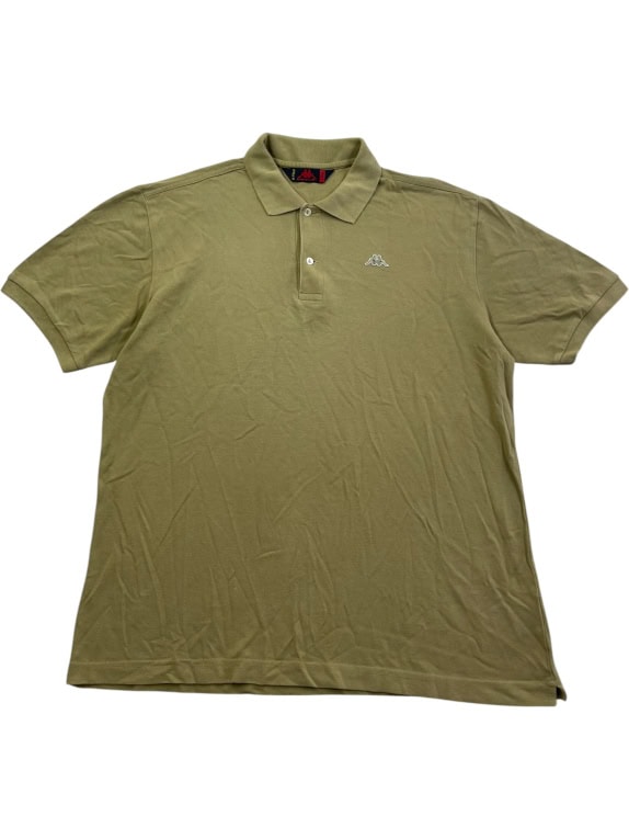 KAPPA Polo Shirt Casual Small Logo Khaki Men’s L