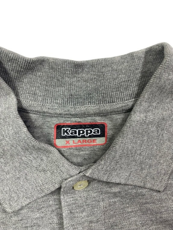 Kappa Polo Μπλούζα Casual Retro Λογότυπο Γκρι Ανδρικό XL