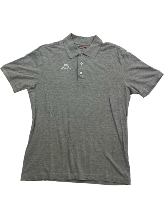 Kappa Polo Μπλούζα Casual Retro Λογότυπο Γκρι Ανδρικό XL