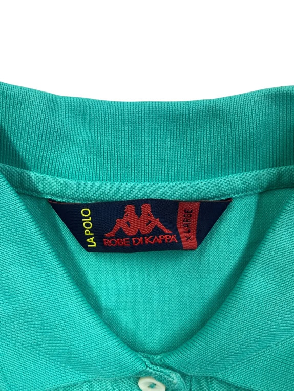 Kappa Polo Shirt Classic Logo Turquoise Women’s XL