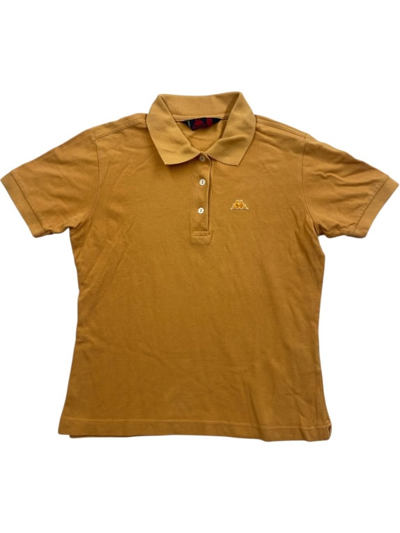 Kappa Polo Maglietta Logo Senape Donna Medium