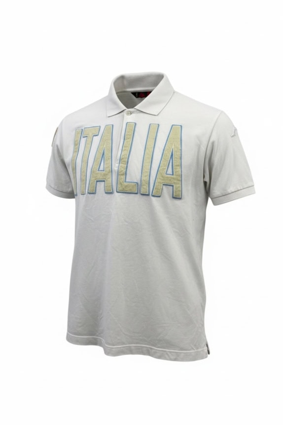 KAPPA POLO SHIRT VINTAGE ITALIA LOGO WHITE ΑΝΔΡΙΚΟ L