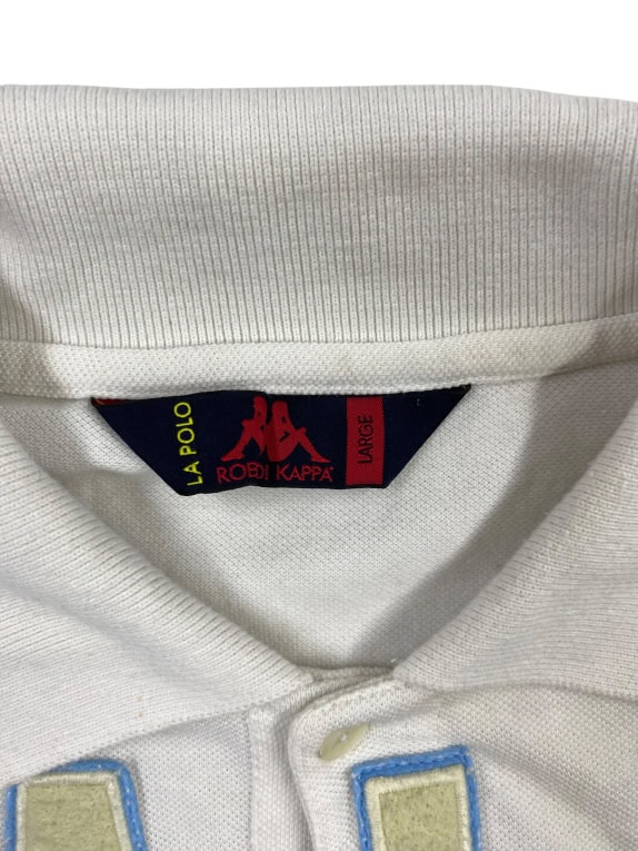 KAPPA POLO SHIRT VINTAGE ITALIA LOGO WHITE ΑΝΔΡΙΚΟ L