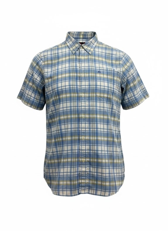 KAPPA CAMICIA A QUADRI CON LOGO BLU/BIANCO DA UOMO XXL