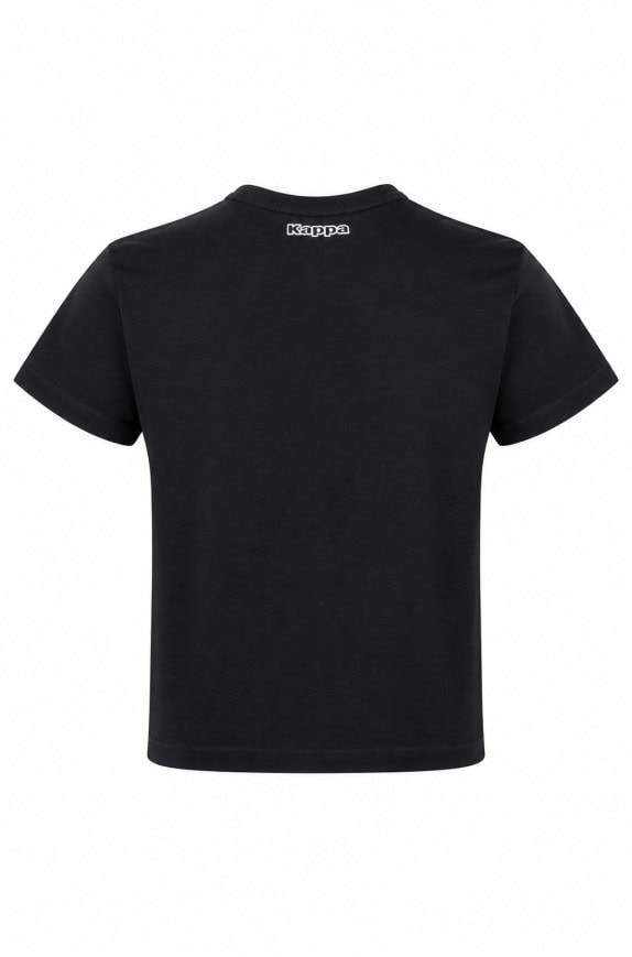 KAPPA T SHIRT GRAPHIC ΜΑΥΡΟ ΓΥΝΑΙΚΕΙΟ PRE OWNED S