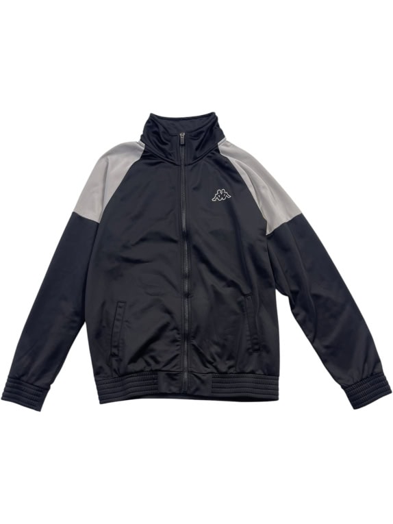 Kappa Track Jacket Logo Μαύρο Γκρι Unisex L