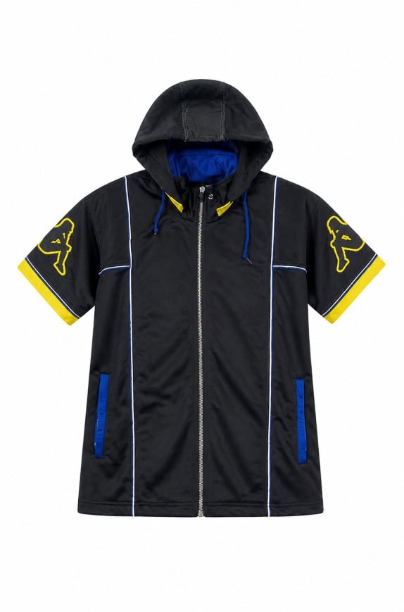 KAPPA TRACK JACKET STREETWEAR BLACK MENS PRE OWNED L